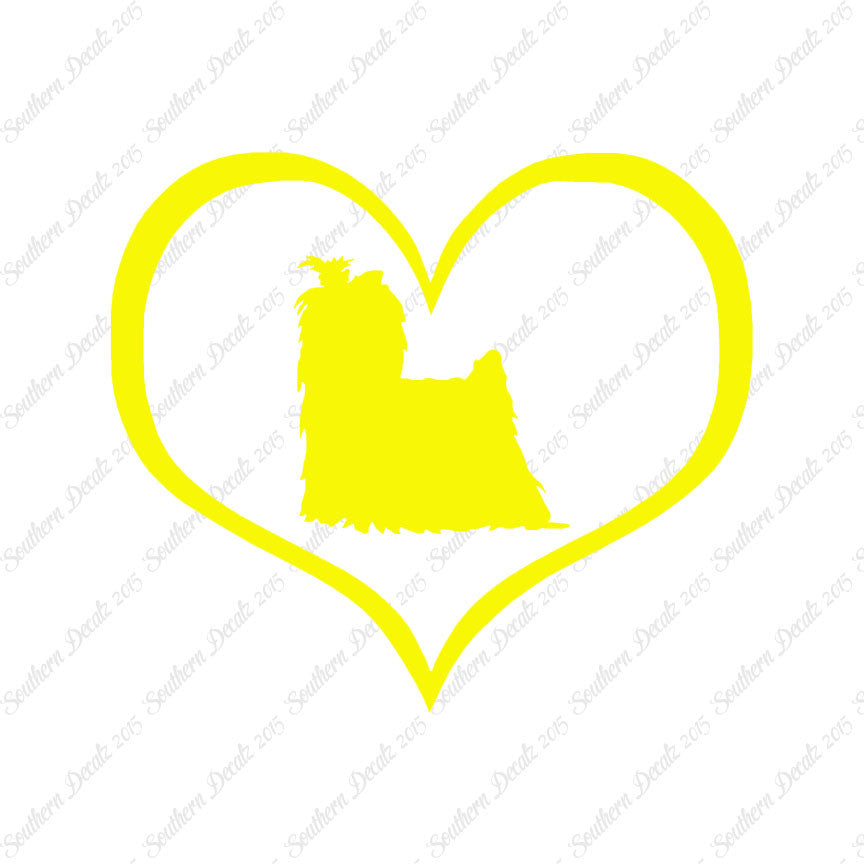 Yorkshire Terrier Dog Heart Love