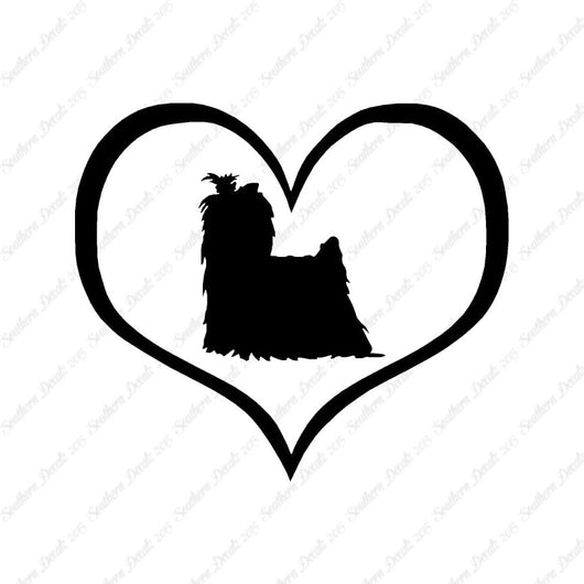 Yorkshire Terrier Dog Heart Love