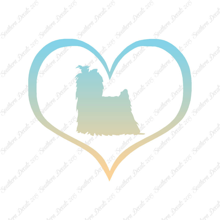 Yorkshire Terrier Dog Heart Love