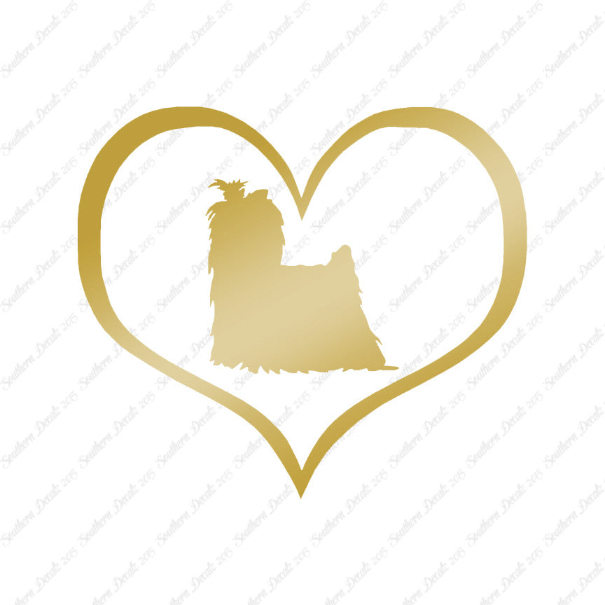 Yorkshire Terrier Dog Heart Love