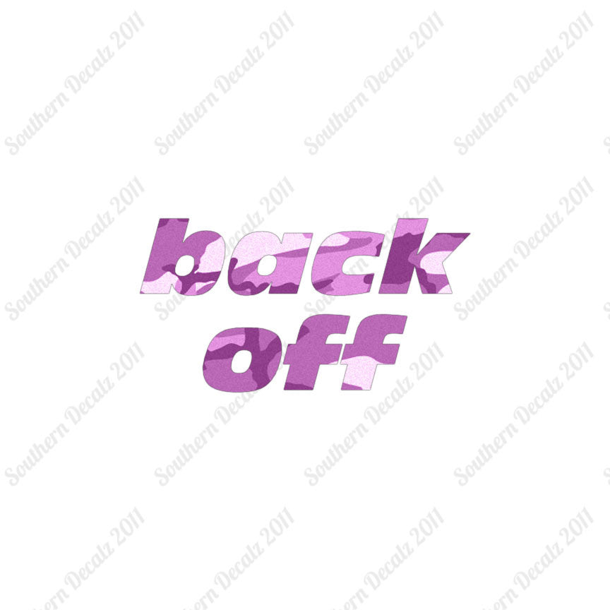 Back Off Funny Text