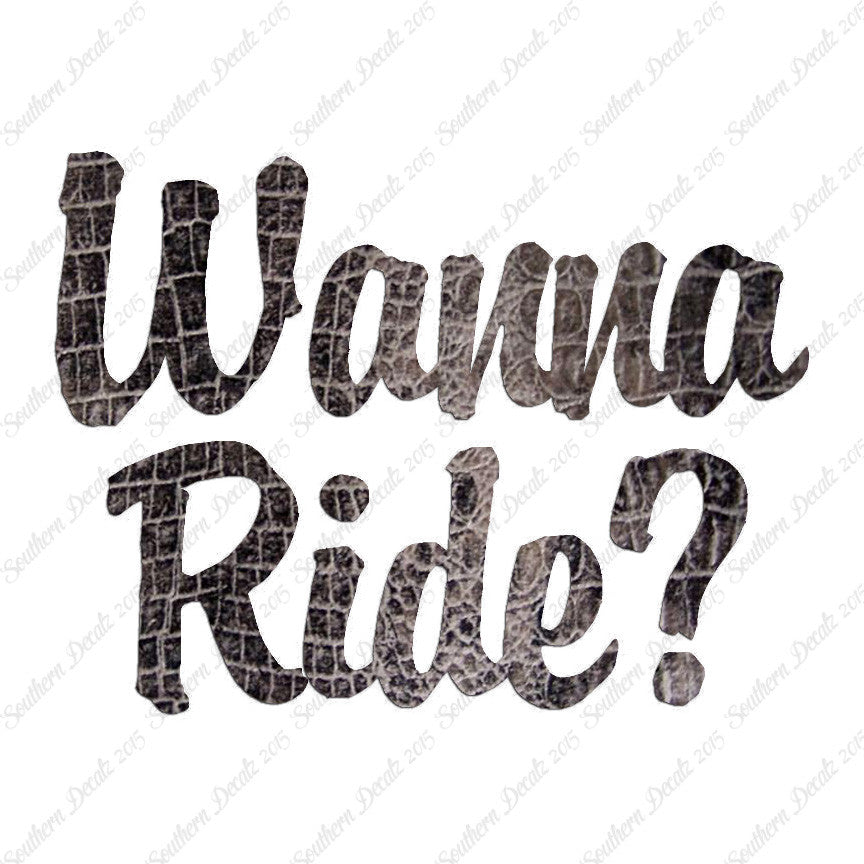 Wanna Ride ?