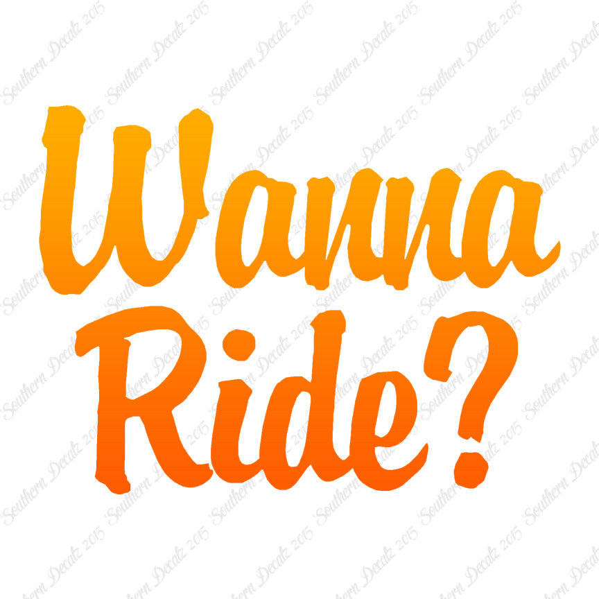 Wanna Ride ?