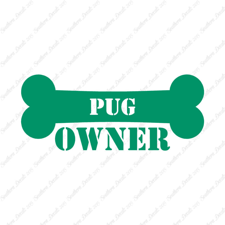 Pug Dog Owner Bone