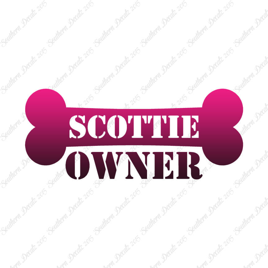 Scottie Dog Owner Bone Scottish Terrier