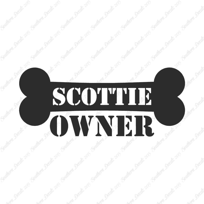 Scottie Dog Owner Bone Scottish Terrier