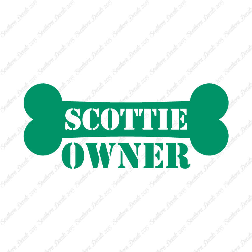 Scottie Dog Owner Bone Scottish Terrier