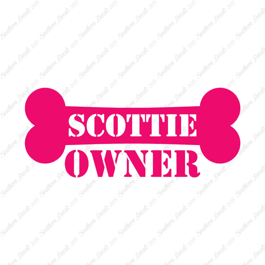 Scottie Dog Owner Bone Scottish Terrier