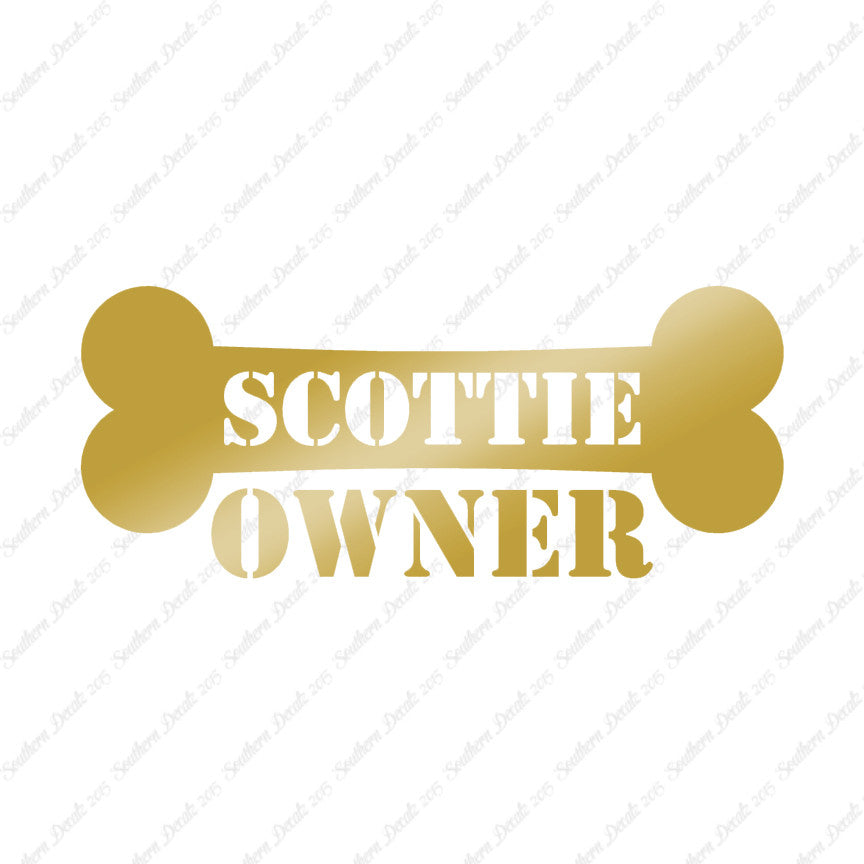 Scottie Dog Owner Bone Scottish Terrier