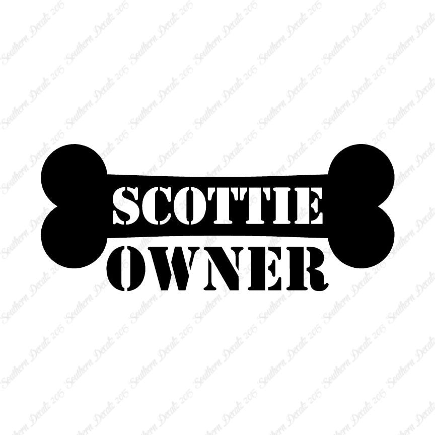 Scottie Dog Owner Bone Scottish Terrier