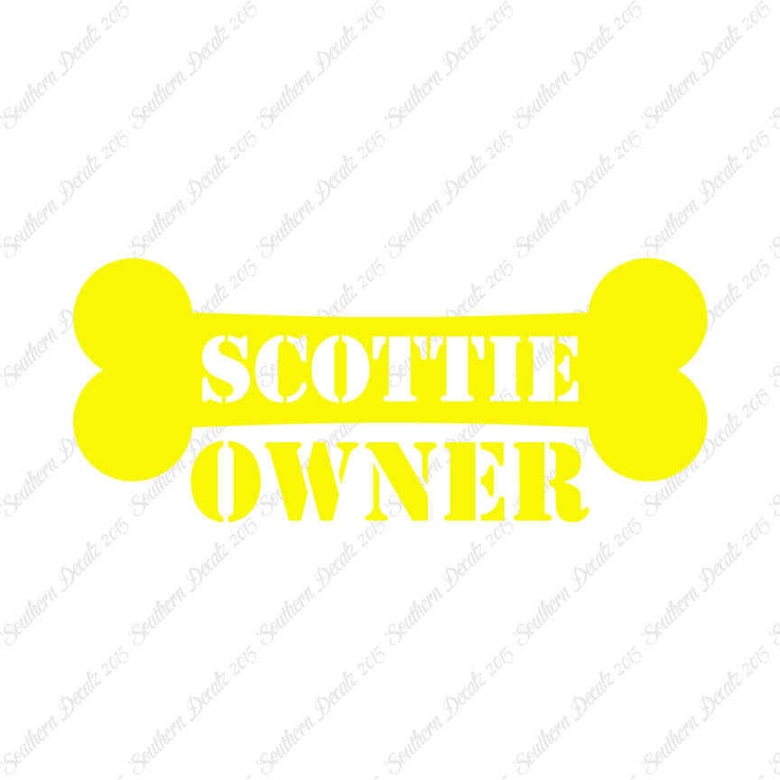 Scottie Dog Owner Bone Scottish Terrier