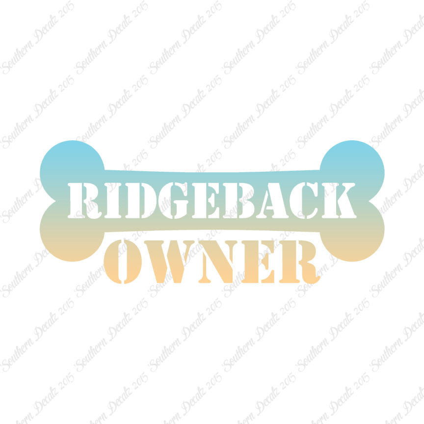 Ridgeback Dog Owner Bone