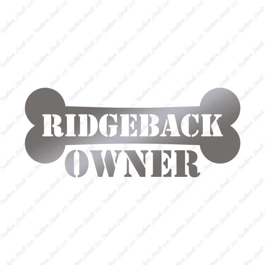 Ridgeback Dog Owner Bone