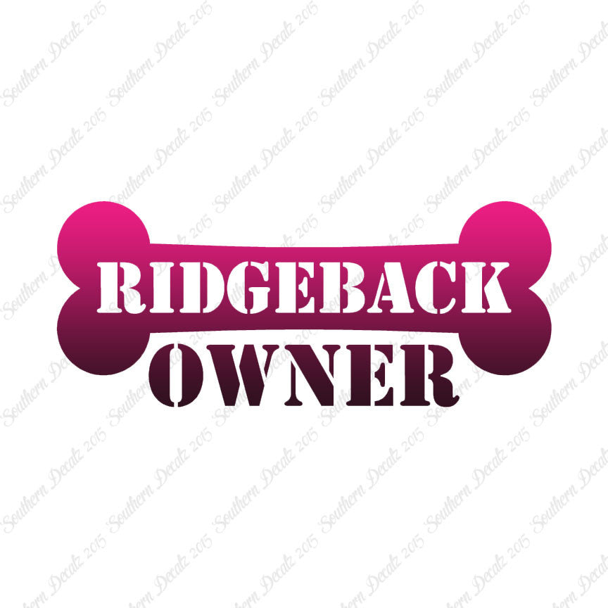 Ridgeback Dog Owner Bone