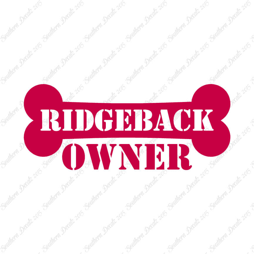 Ridgeback Dog Owner Bone