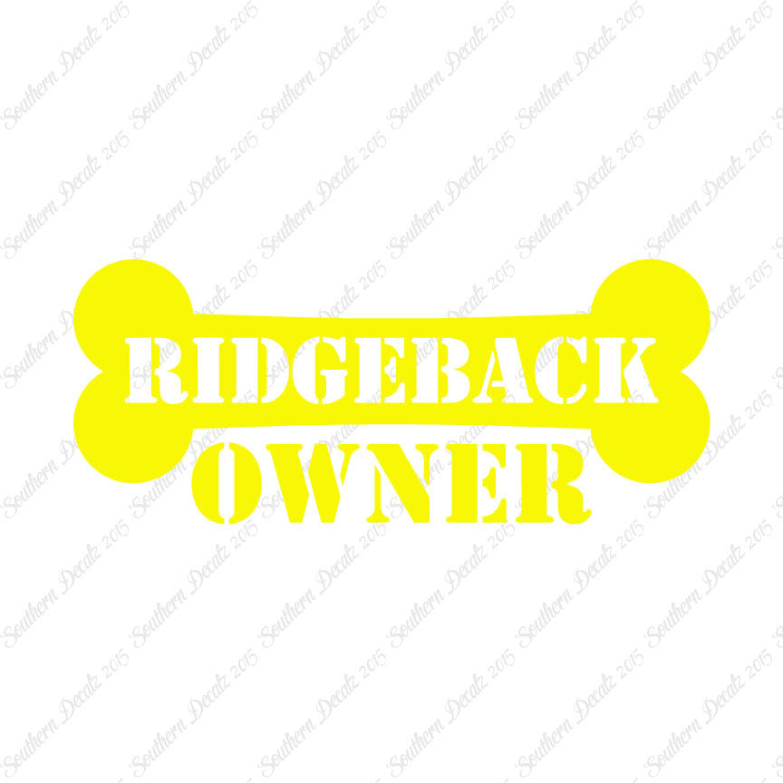 Ridgeback Dog Owner Bone