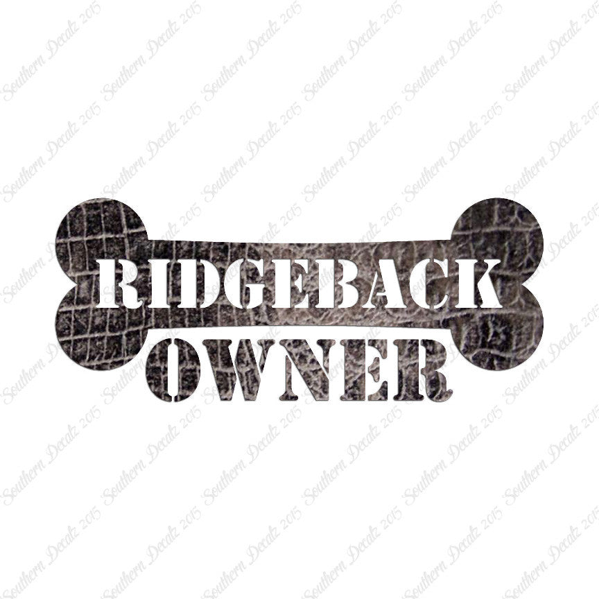 Ridgeback Dog Owner Bone