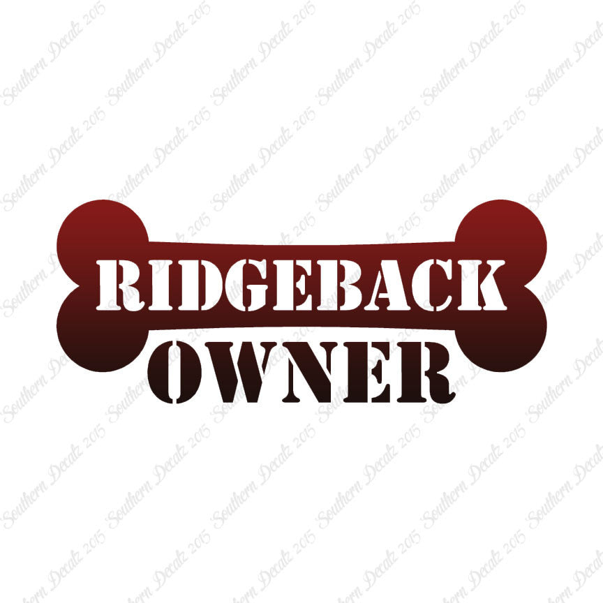 Ridgeback Dog Owner Bone