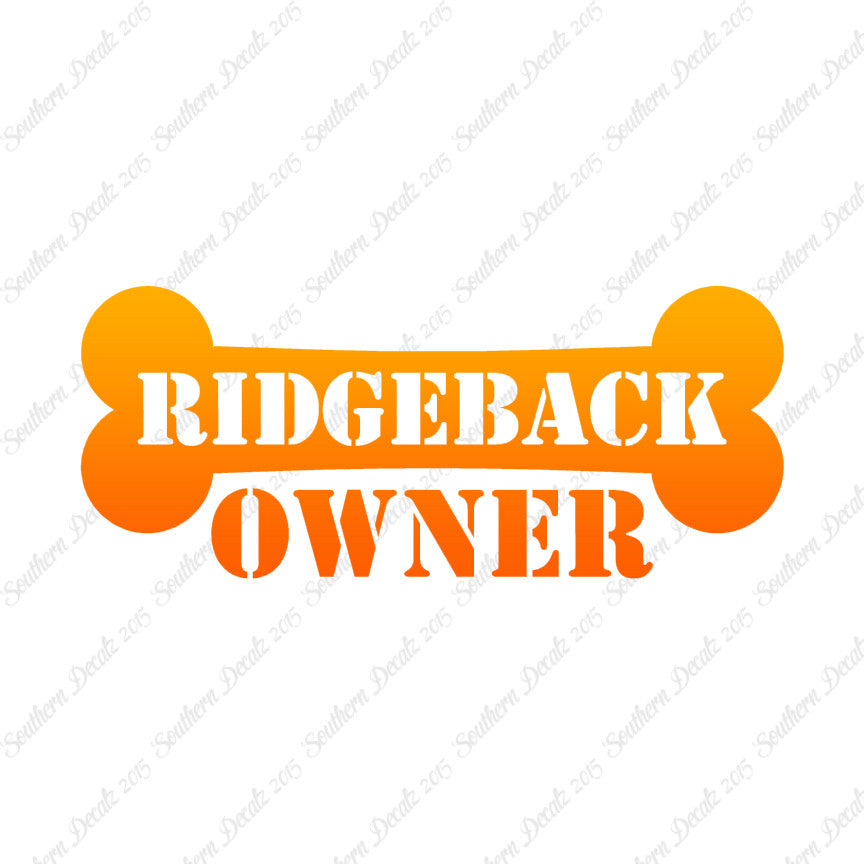 Ridgeback Dog Owner Bone