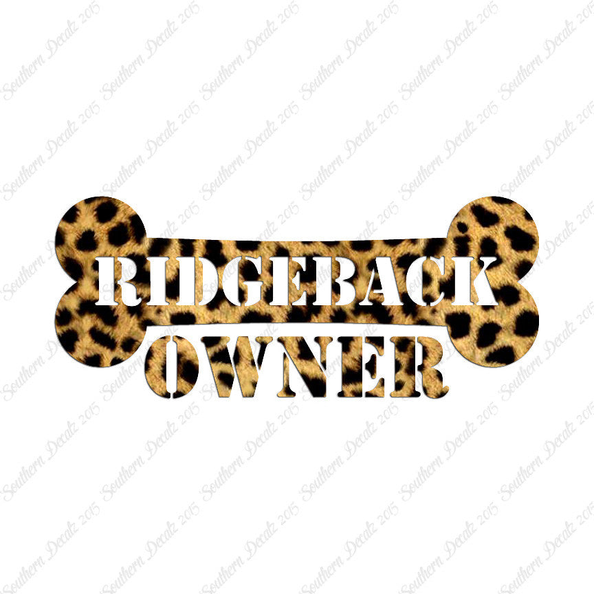 Ridgeback Dog Owner Bone