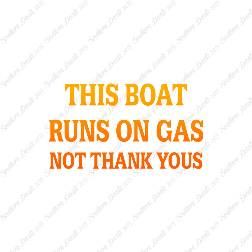 Fish Boat Runs On Gas