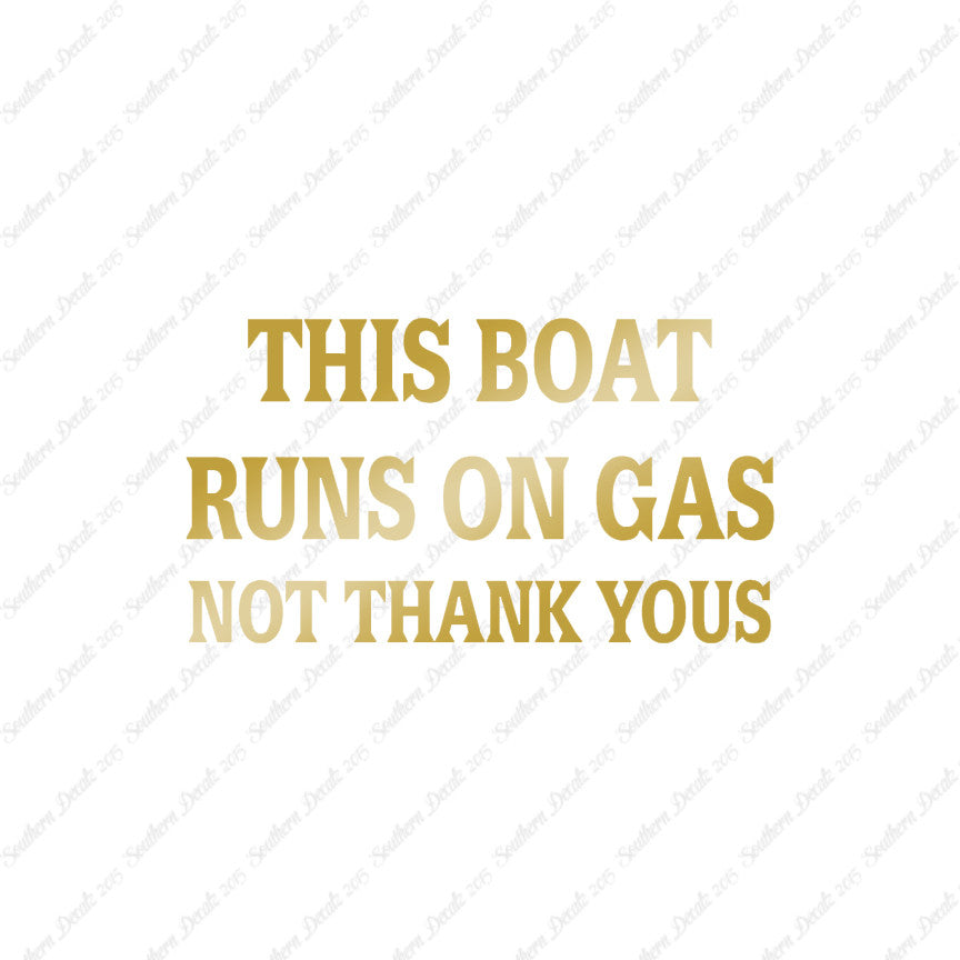 Fish Boat Runs On Gas