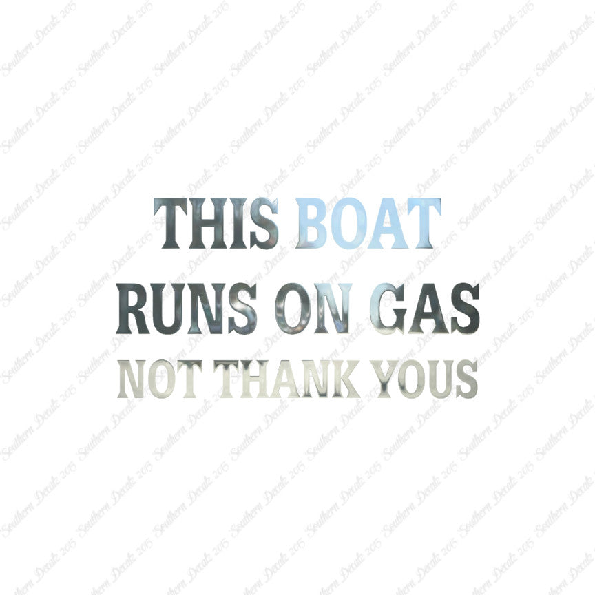 Fish Boat Runs On Gas