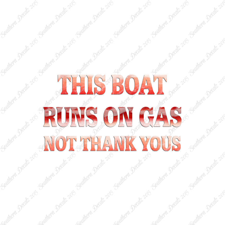 Fish Boat Runs On Gas