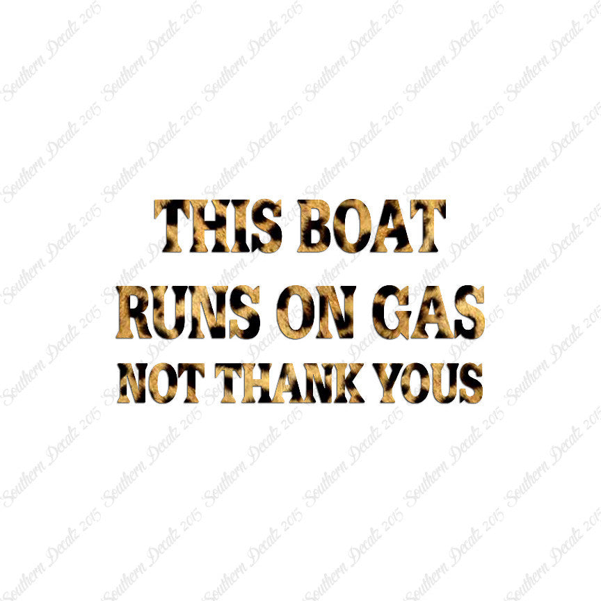 Fish Boat Runs On Gas