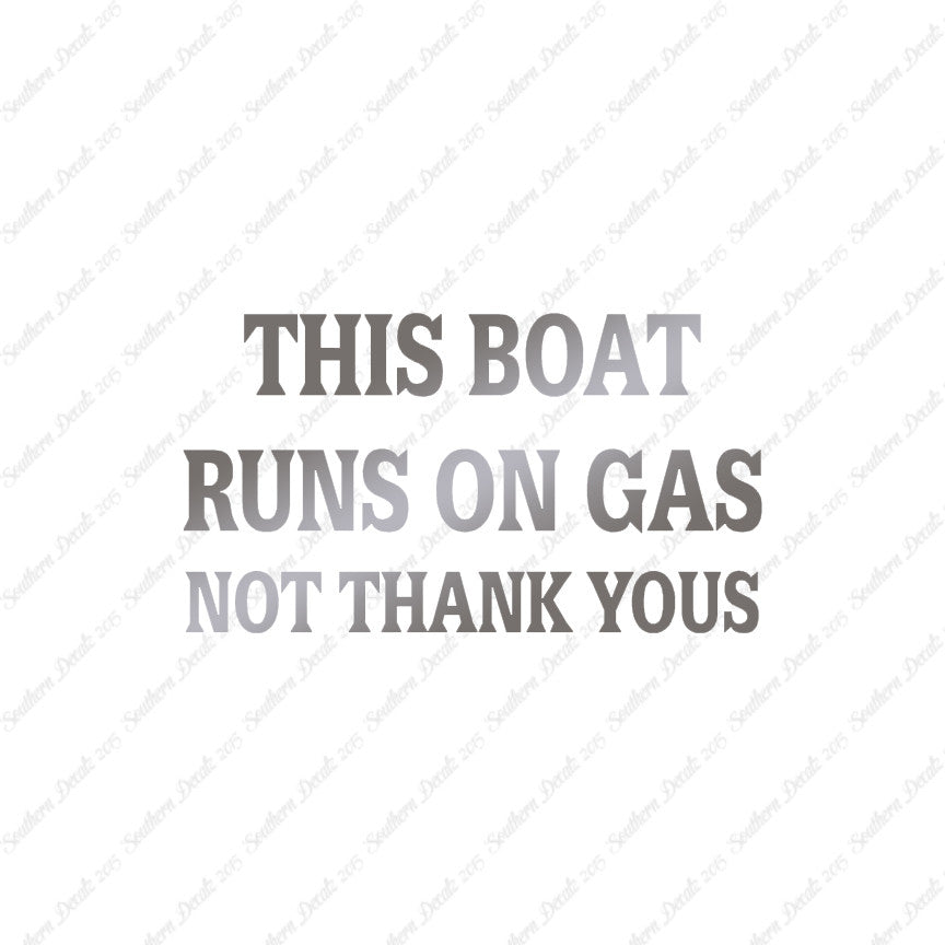 Fish Boat Runs On Gas
