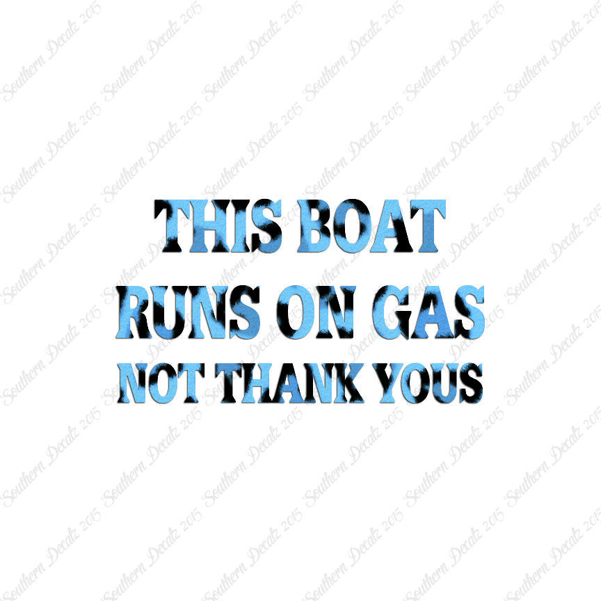 Fish Boat Runs On Gas