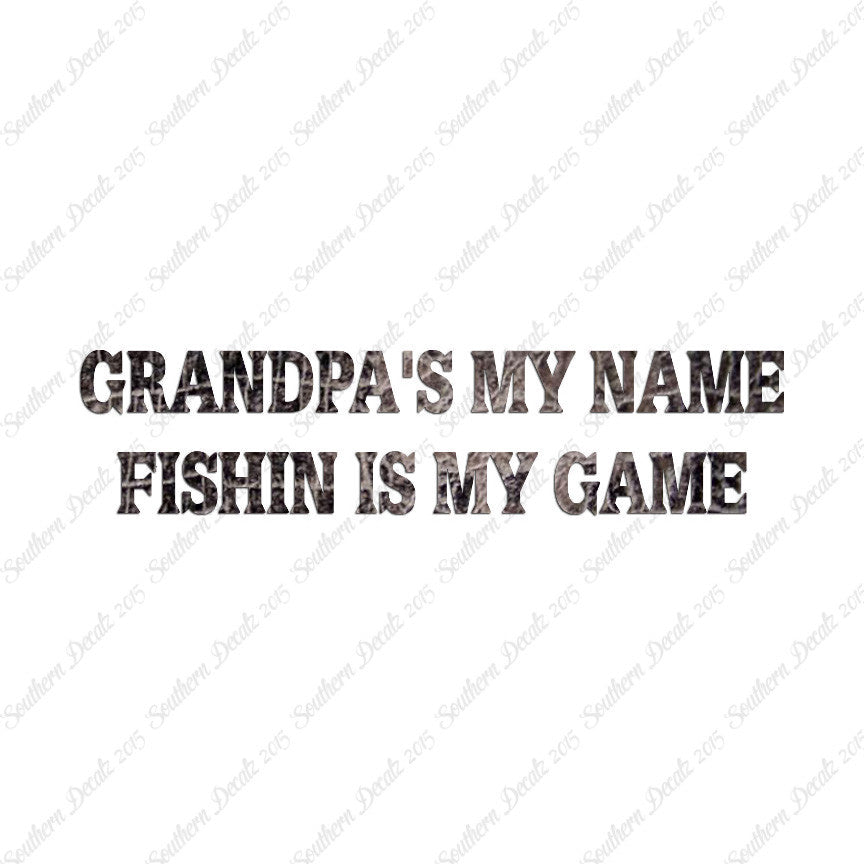 Grandpa Name Fishing Game