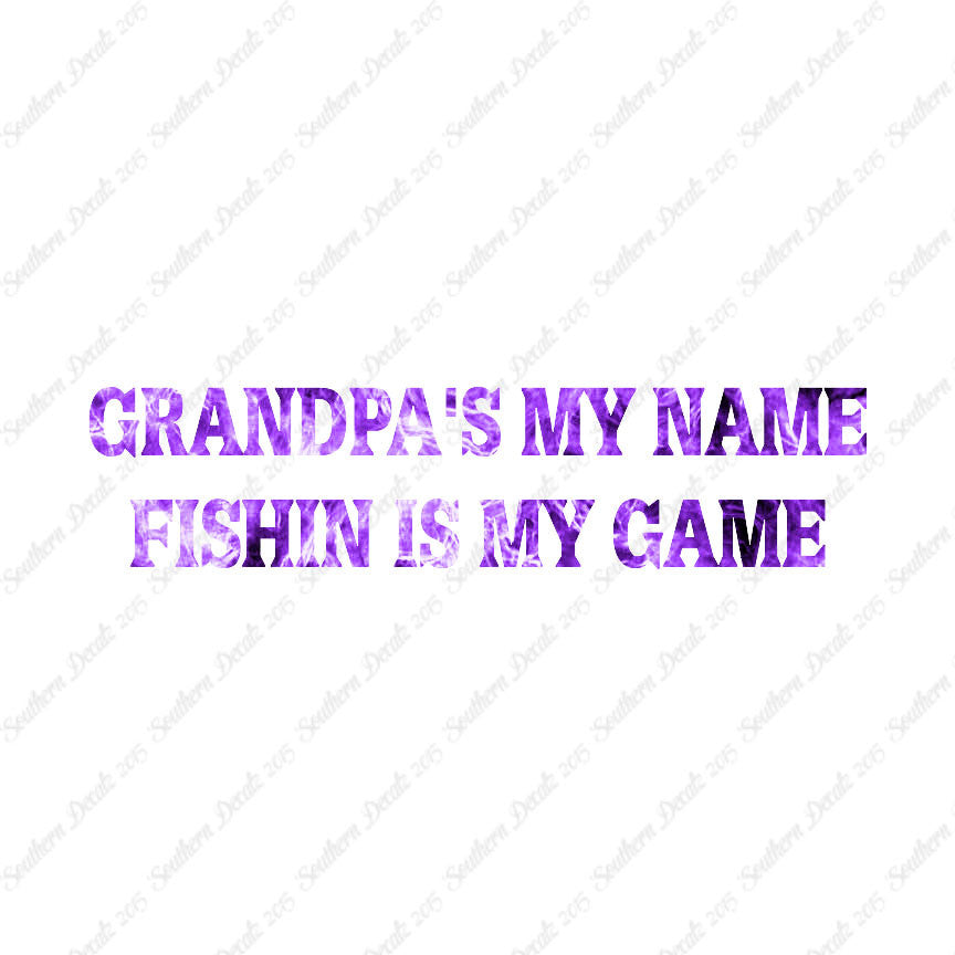 Grandpa Name Fishing Game