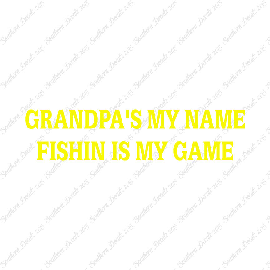 Grandpa Name Fishing Game