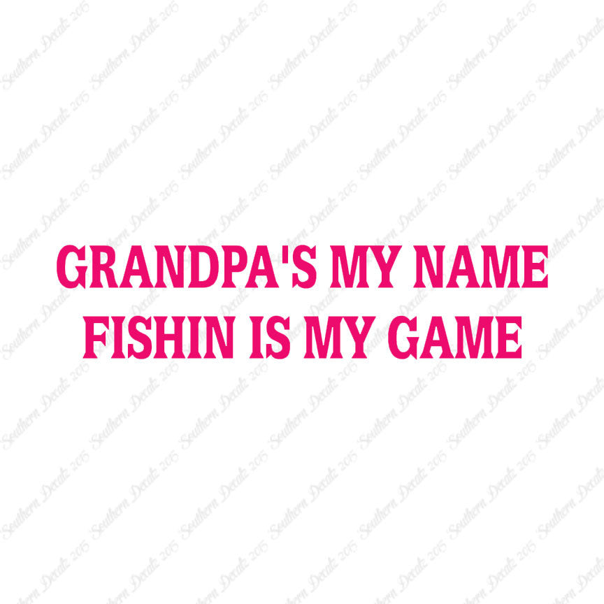 Grandpa Name Fishing Game