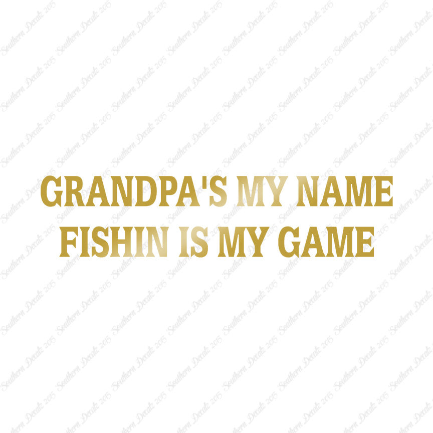 Grandpa Name Fishing Game