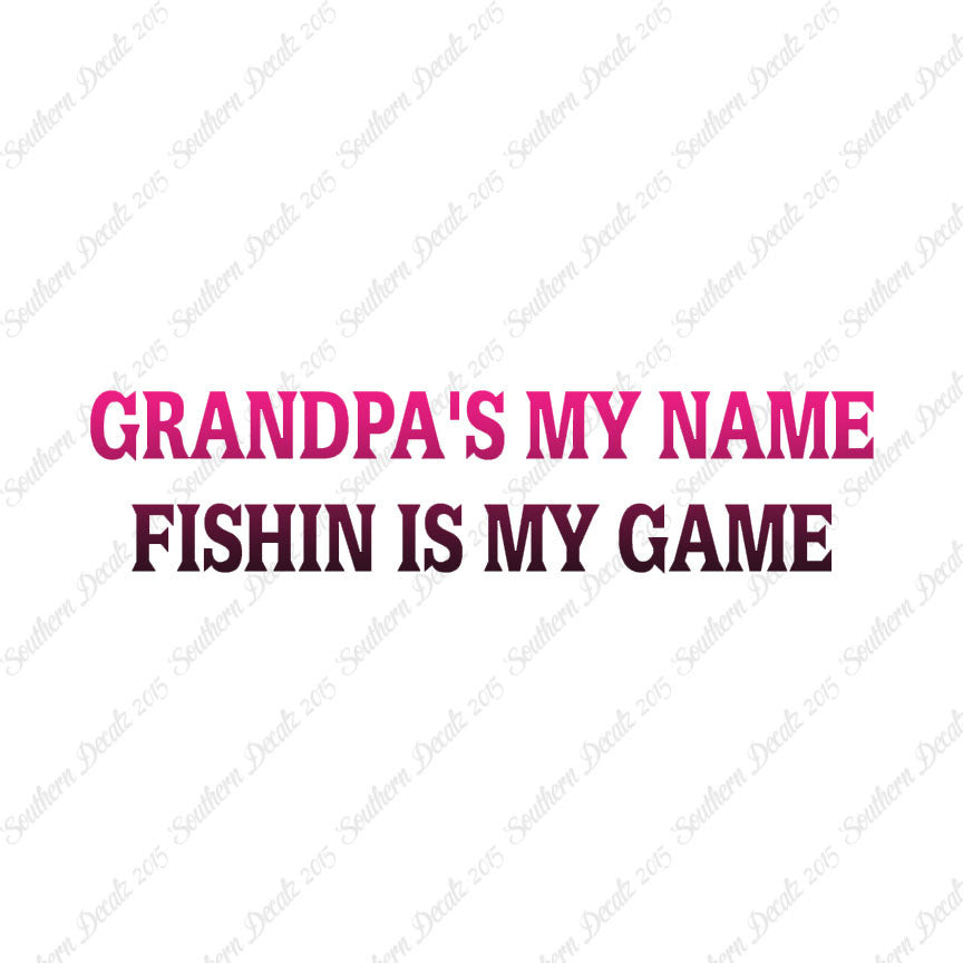 Grandpa Name Fishing Game