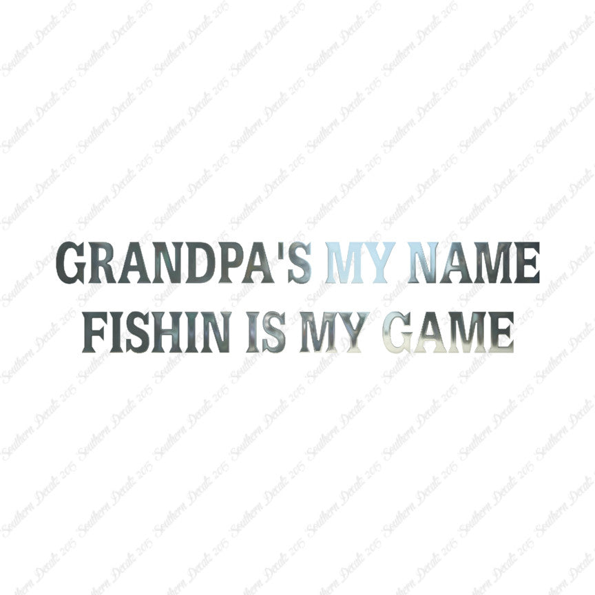Grandpa Name Fishing Game