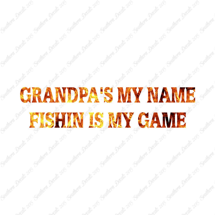 Grandpa Name Fishing Game