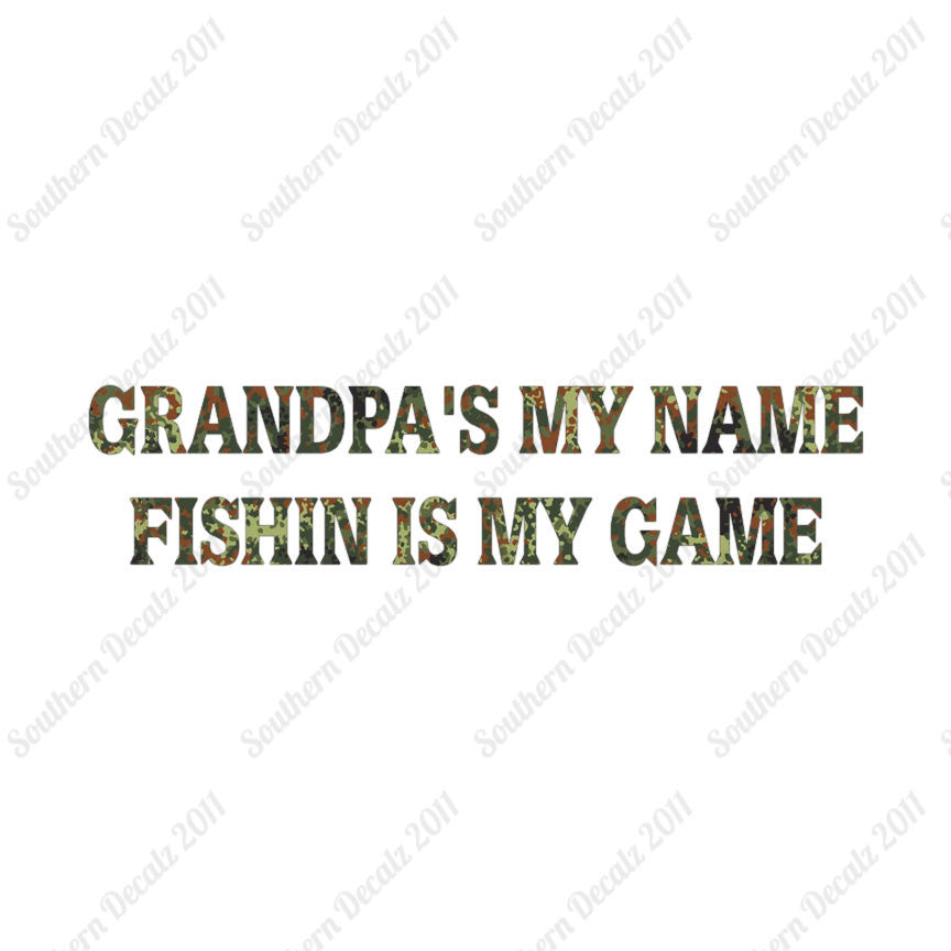 Grandpa Name Fishing Game