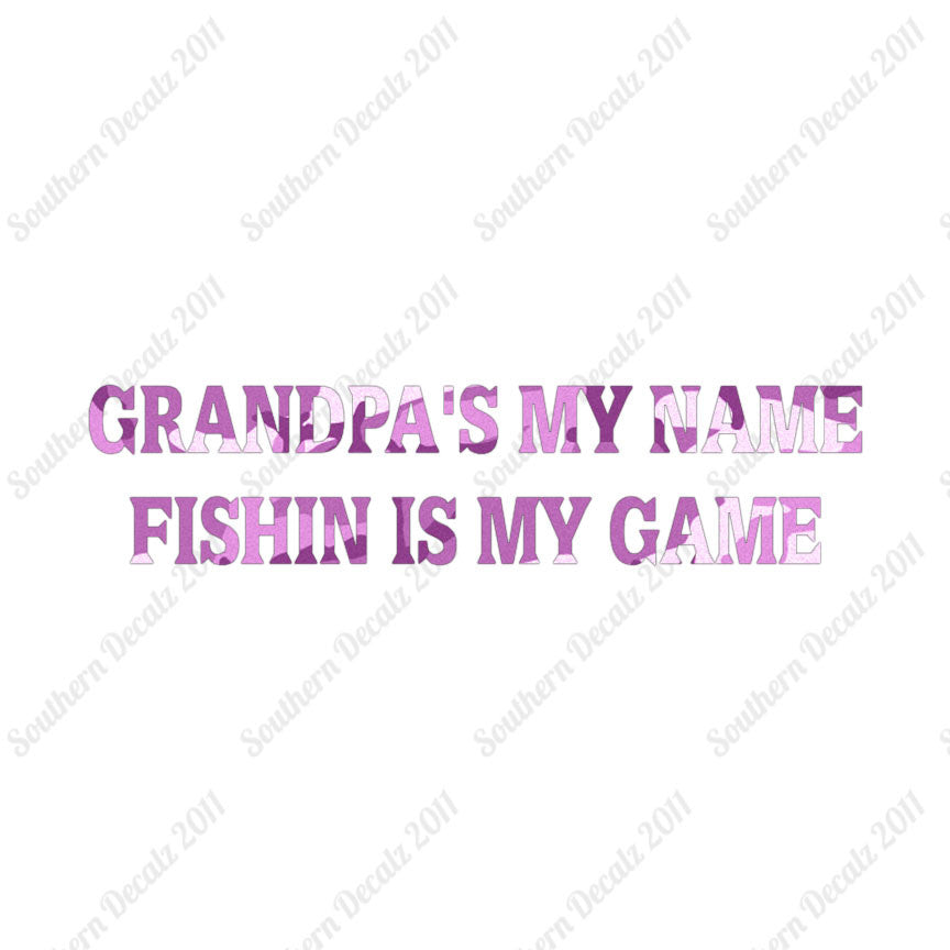 Grandpa Name Fishing Game