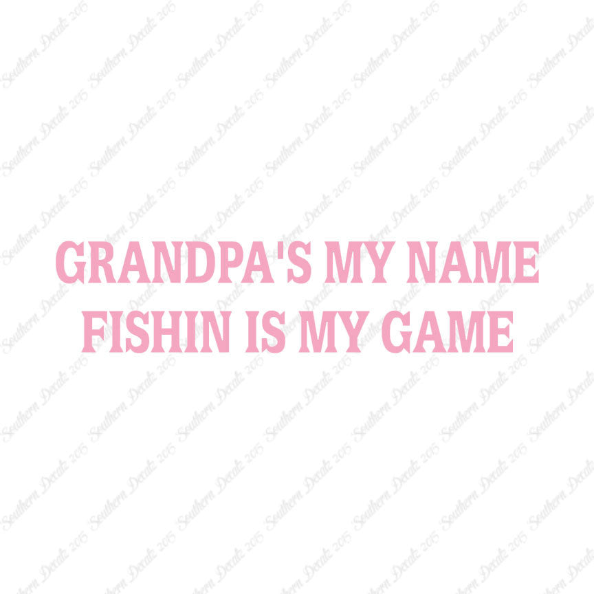 Grandpa Name Fishing Game