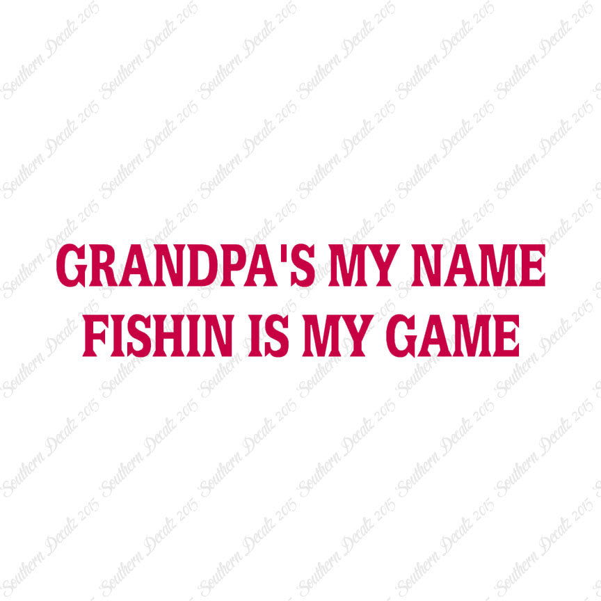 Grandpa Name Fishing Game