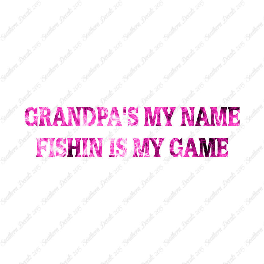 Grandpa Name Fishing Game