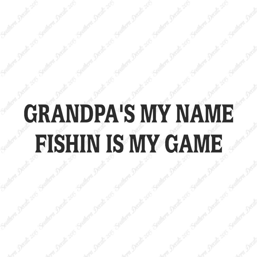 Grandpa Name Fishing Game