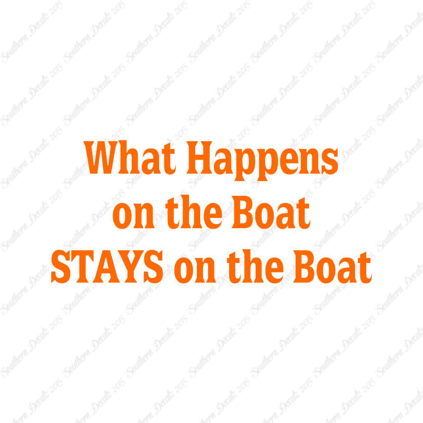 What Happens On The Boat