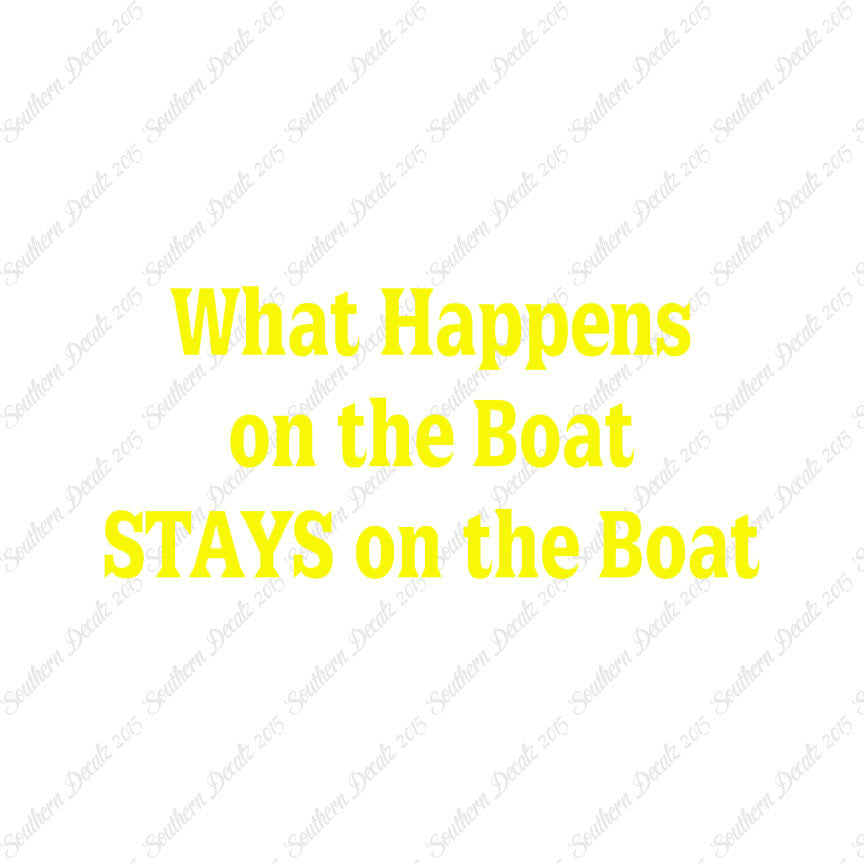 What Happens On The Boat