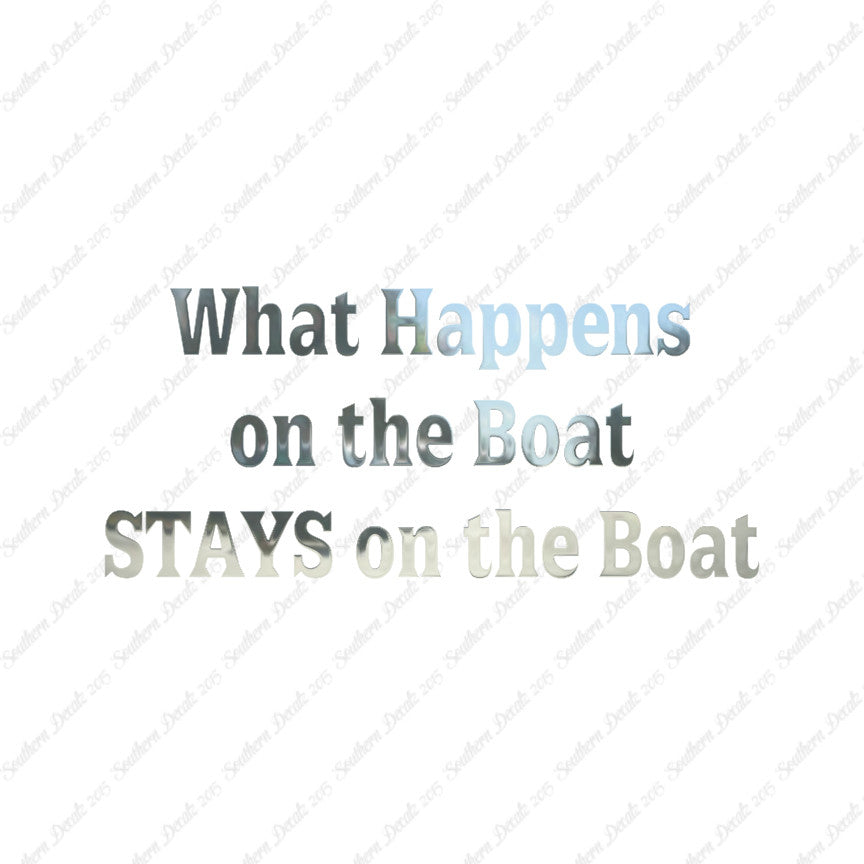 What Happens On The Boat