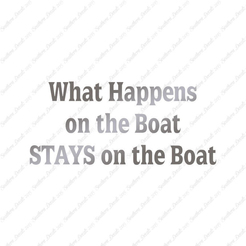 What Happens On The Boat