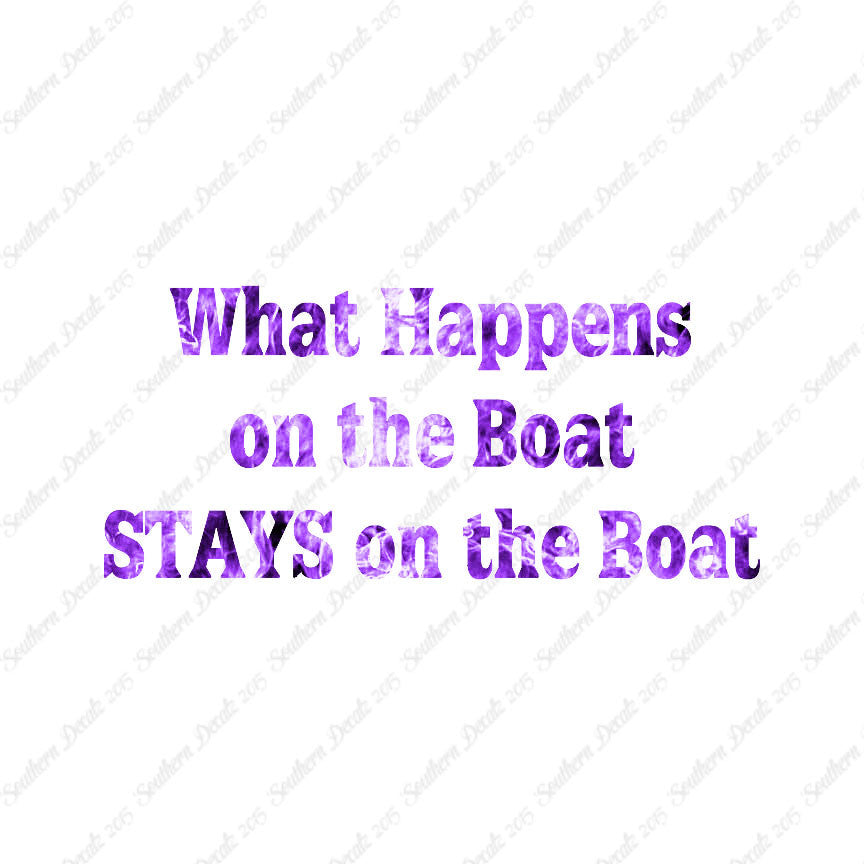 What Happens On The Boat